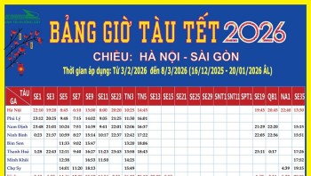 Cập Nhật Bảng Giờ Tàu Tết 2026